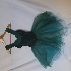 Weissman dance costume Hunter Green tutu ballet, #64830 velvet, AS